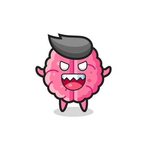 evil brain cartoon character